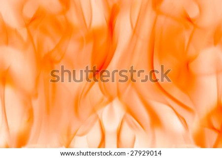 Orange fire isolated on white background