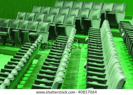 Rows of seats at an modern auditorium
