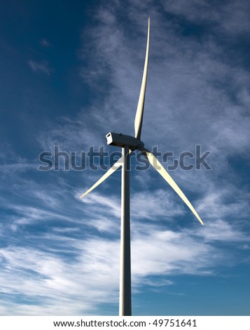 white wind turbine, alternative energy source