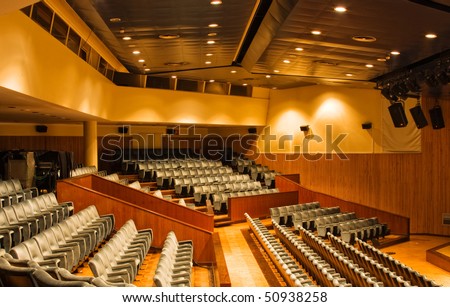 View of large and modern universitary auditorium