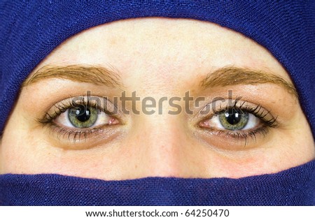 Close up portrait of an young beauty woman, arabic style