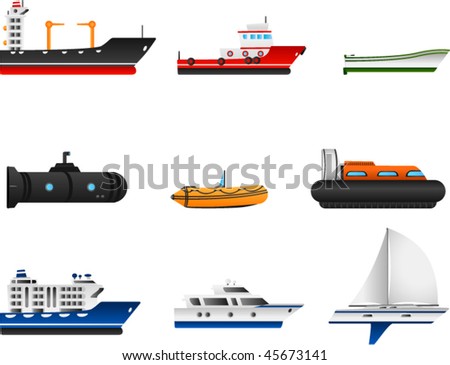water transportation icons