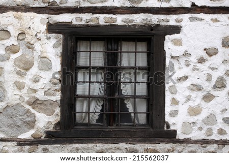 Old stylish window, wooden window