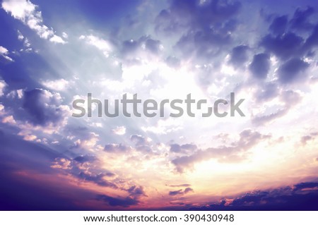 Sky background, the sunset over [Blur and Select focus background]