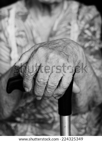 Photo of hands of an old woman