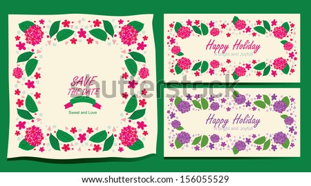 Hydrangea decorative flower frame