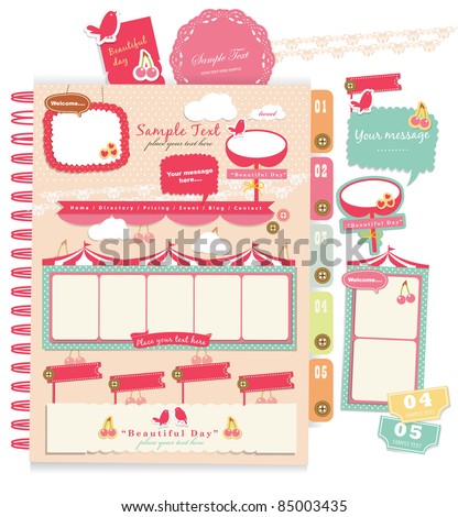 Cute scrapbook elements 9 Cute scrapbook elements 9