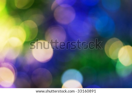 Abstract glowing circles on a colorful background