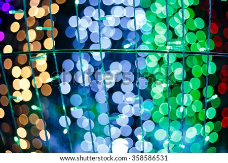 Holiday and celebration background with Bokeh light