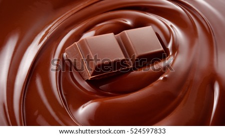 Melted chocolate background / melting chocolate/ chocolate background / chocolate bar