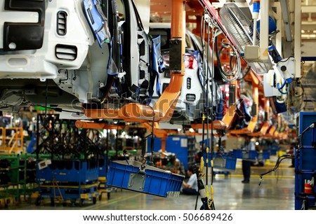 Car Production line, Body frame hanging line, lean manufacturing of automotive industrial