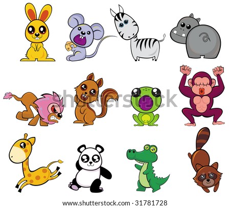 Logo Design Illustrator on Cute Animals Character Pattern Design Created By Illustrator Cs  Stock