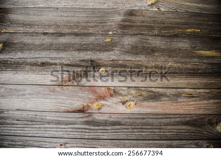 Background of natural material of Old retro vintage aged natural yellow painted wooden board shabby backdrop close up Dramatic light on surface Dark yellow brown color backdrop