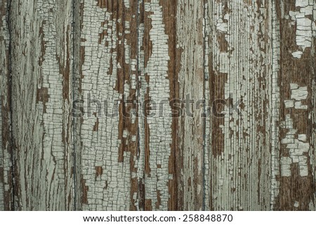 Empty space for inscription Background image of retro Old aged cracked paint wooden board texture wall or blue door