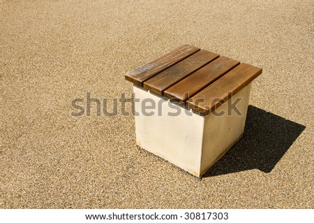 Small box seat on its own with shadow
