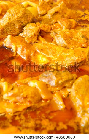 Lamb curry close up