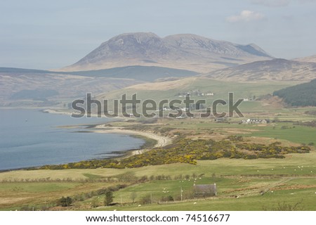 View of the Coast of Arran form the Path to the Kings Cave.