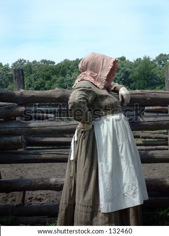 Old time farm woman