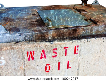 old oil waste bin