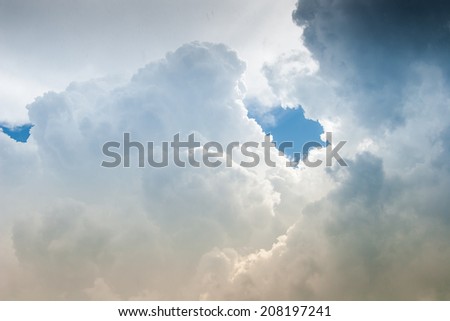 Clouds at storm sky in summer time
