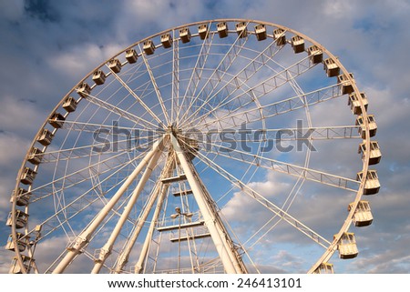 Observation wheel near the beach in Rimini, Italy