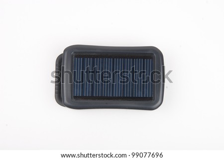 Modern Solar Charger isolated on white background