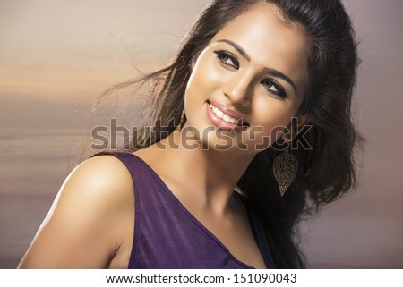 Pretty Indian girl wearied modern dress.