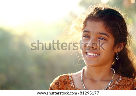 stock photo Indian teen beautiful teen girl