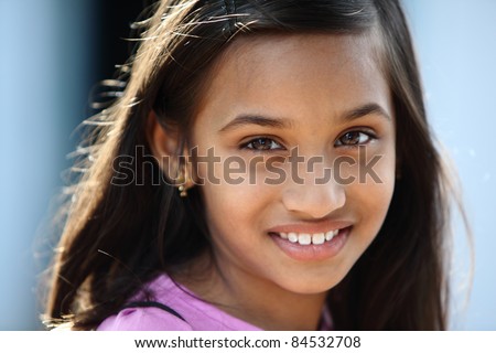 stock photo Cute Indian teen girl