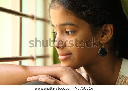 stock photo Indian teen beautiful teen girl