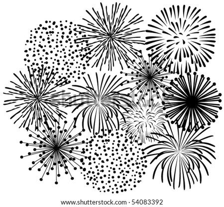 fireworks clipart. vector : vector fireworks