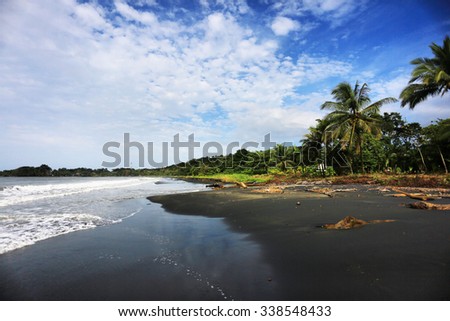 In Costa Rica not all the beaches are white sand.