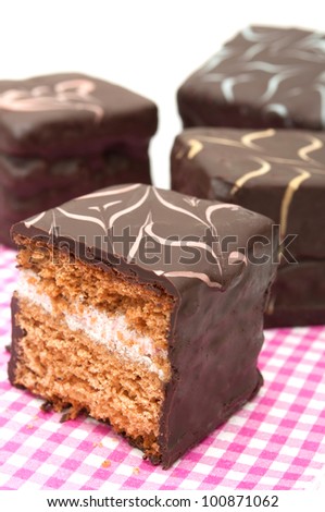 Chocolate Coated Gingerbread Cake With Cream