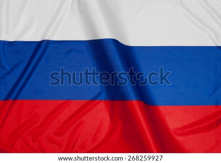 Close up of flag of Russia
