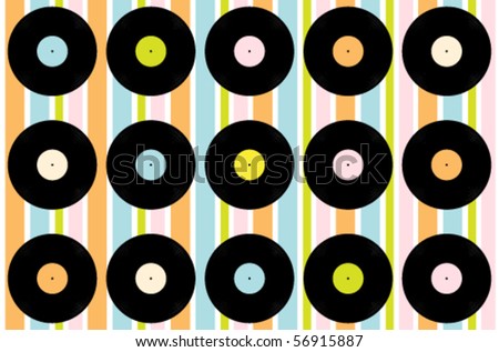 Vinyl Wallpaper on Vintage Vinyl Record Wallpaper Stock Vector 56915887   Shutterstock