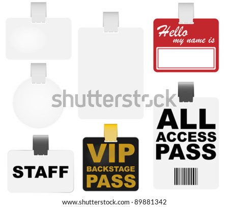 Blank Backstage Pass