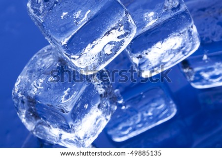 ice cubes wall on top view