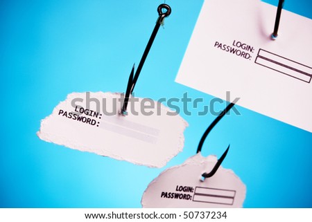 login and password on piece of paper on hook