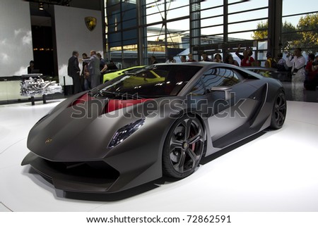 stock photo : PARIS, FRANCE - SEPTEMBER 30: Lamborghini Sesto Elemento