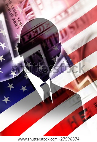 World power america in crisis - Financial Crash on Wall Street