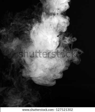 Smoke Fragments On A Black Background