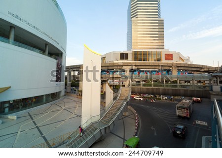 BANGKOK,THAILAND - JAN 3 : Bangkok art and culture center at Pathumwan junction on Jan 3,2015 in Bangkok, Thailand. Bangkok art and culture center is the first modern art center in Thailand.