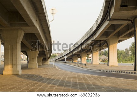 elevated express way at evening time