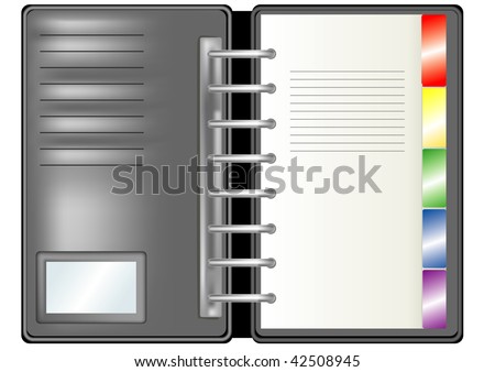daily planner notebook. stock vector : daily planner