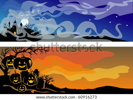 banners by a holiday halloween