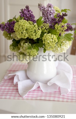 garden bouquet with lilac