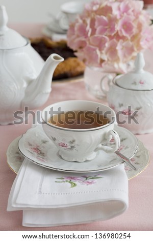 table setting for tea party