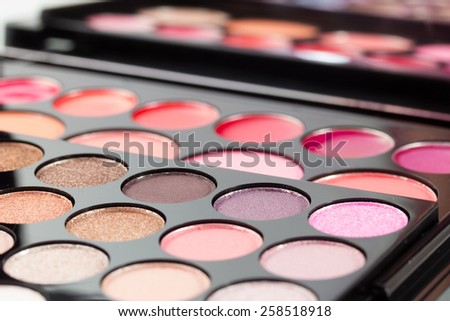 illustration and close-up of makeup for women