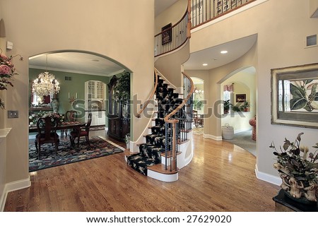 Foyer with view to dining room