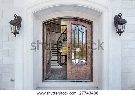 Entry and doorway to luxury home
